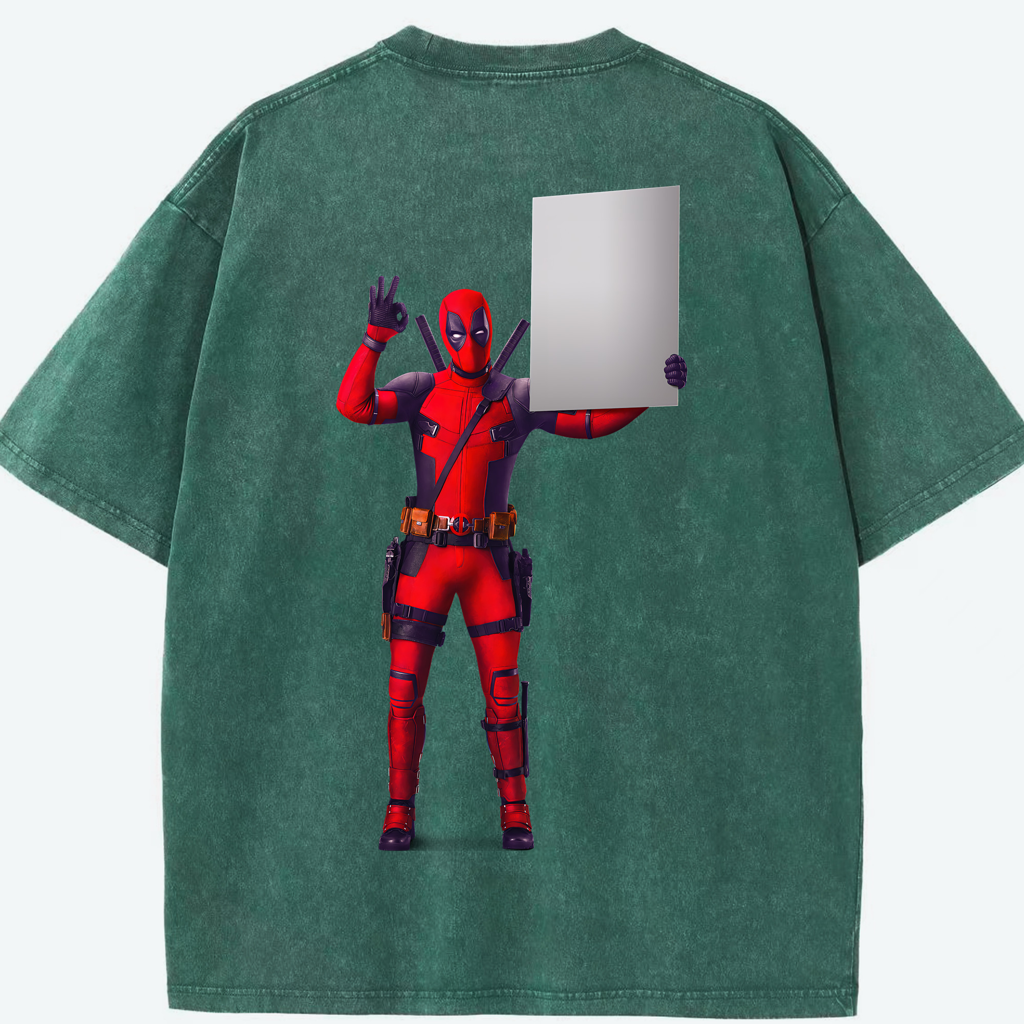（画像用） Deadpool デッドプール 綿100% ヴィンテージ風 半袖Tシャツ（背面プリント）